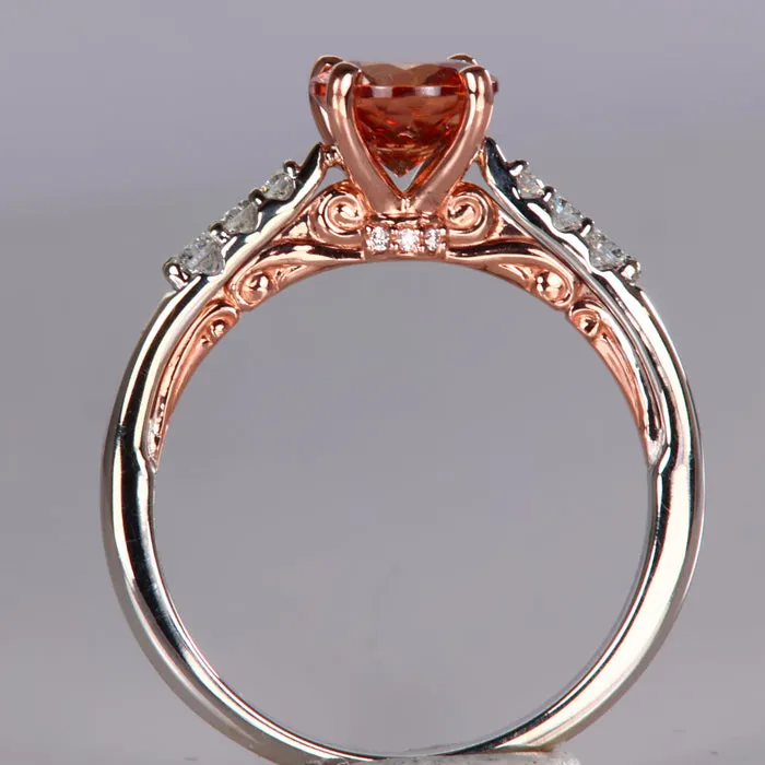 Moriartys Gem Art Rings 14K WhiteRose Gold Imperial Zircon Ring 158cts