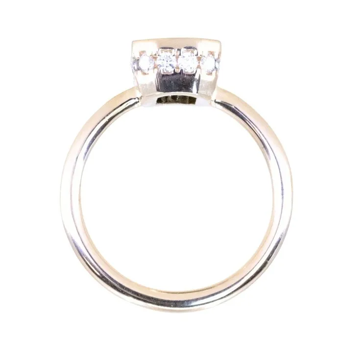 NASHAN Rings 205ct Radiant Cut Green Sapphire Low Profile Bezel Hidden Diamond Halo Solitaire Ring in 14k Yellow Gold