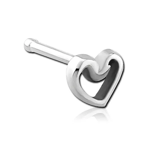 Necklaces Heart Outline Stainless Nose Bone Tulsa Body Jewelry