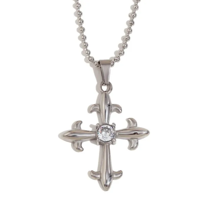 Necklaces Mabel Love Co Guardian Light Cross Necklace