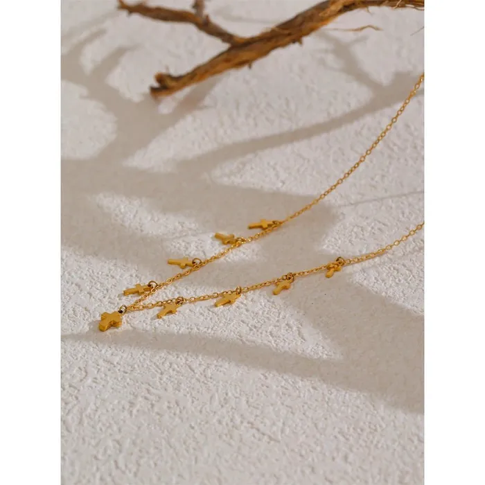 Necklaces Mabel Love Co Serenity Cross Links Necklace
