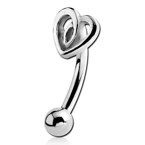 Necklaces Tulsa Body Jewelry Heart Stainless Eyebrow Barbell
