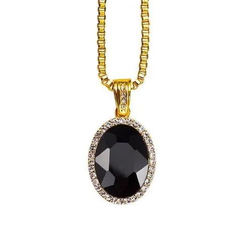 OVAL RUBY PENDANT 18K GOLD CHAIN apollo31gold PreStyled Sets