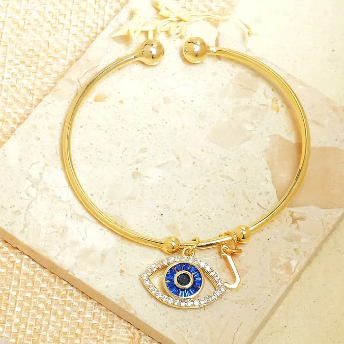 Personalized Initial Evil Eye Bracelet Gift Box Upakarna Bracelets