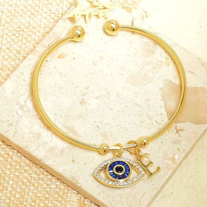 Personalized Initial Evil Eye Bracelet Gift Box Upakarna Bracelets
