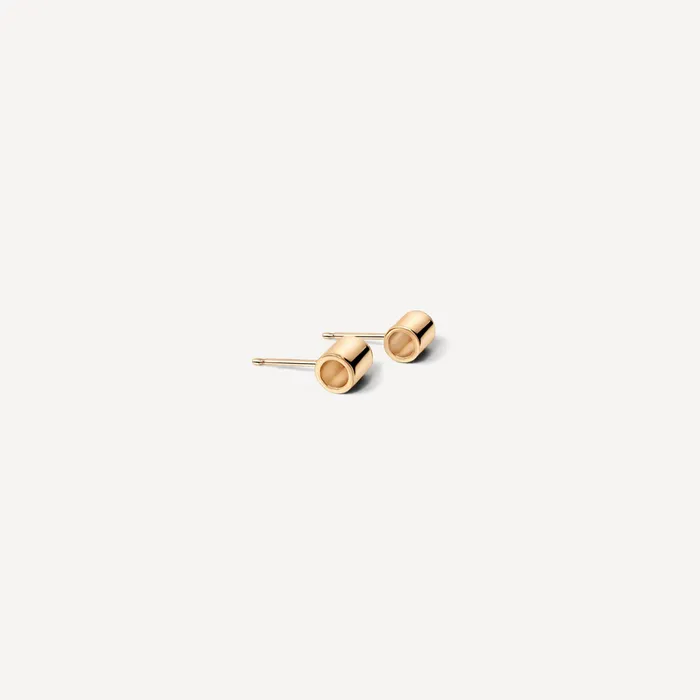 PreStyled Sets Wide Tube Studs Solid Gold Sheena Marshall Jewelry