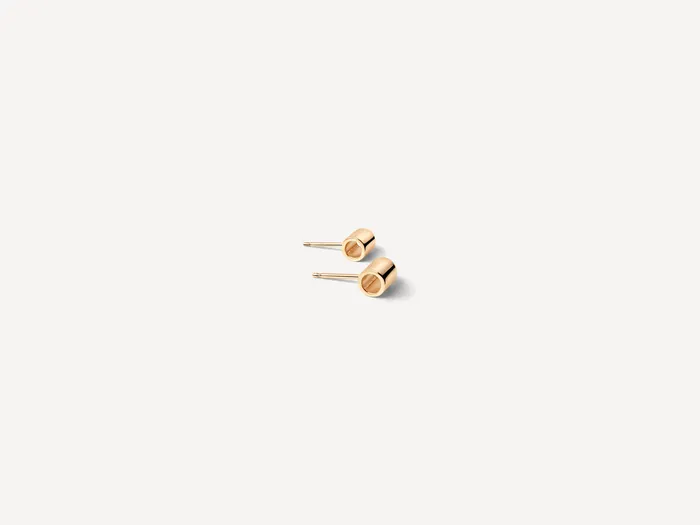 PreStyled Sets Wide Tube Studs Solid Gold Sheena Marshall Jewelry
