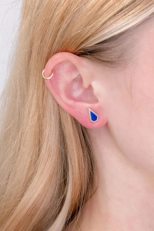 Princess Bride Diamonds Earrings Blue Lapis Diamond Earrings