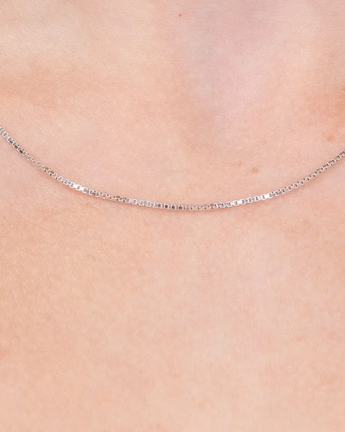 Princess Bride Diamonds Necklaces 11mm Box Chain 14k White Gold Princess Bride Diamonds Necklaces 11mm Box Chain 14k White Gold