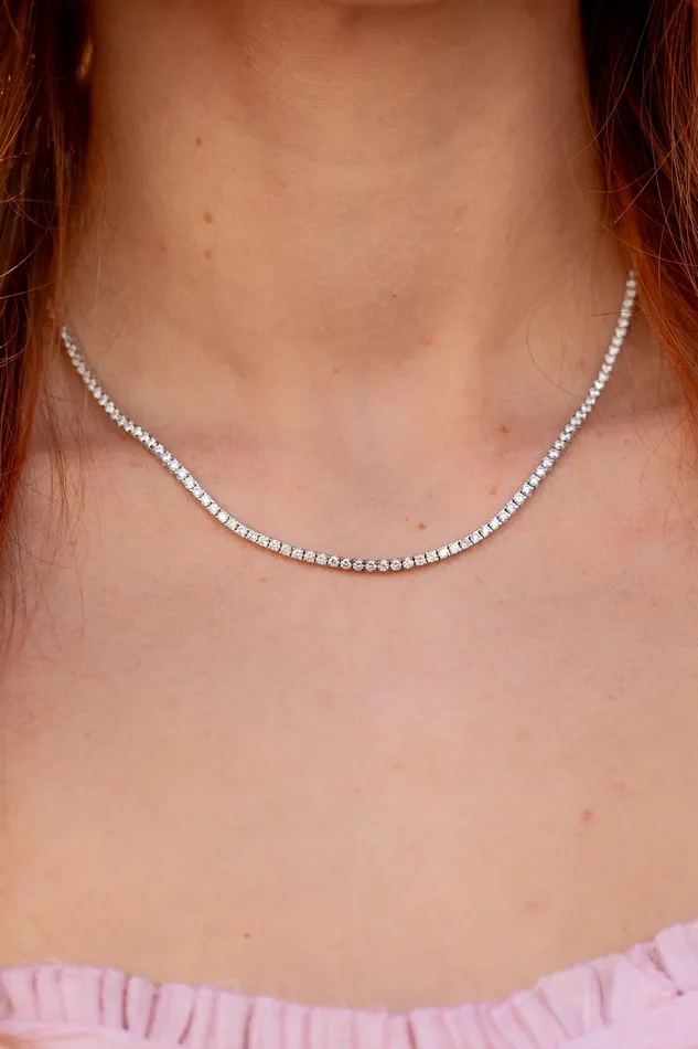 Princess Bride Diamonds Necklaces Core Lab Diamond Tennis Necklace