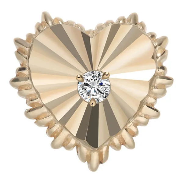 Radiant Heart 14k Threadless End Tulsa Body Jewelry Necklaces