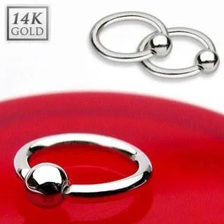 Rings 14g White 14k Gold Captive Bead Ring Tulsa Body Jewelry Rings 14g White 14k Gold Captive Bead Ring Tulsa Body Jewelry