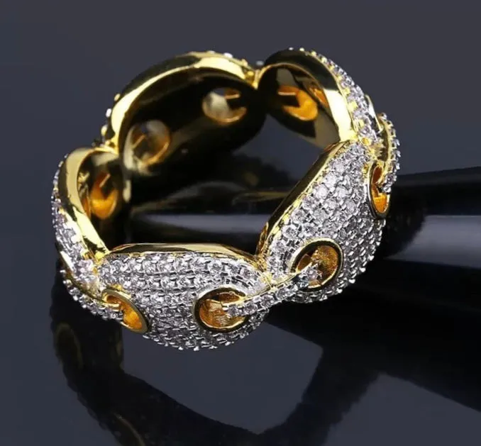 Rings apollo31gold MICRO DIAMOND LINK RING NEW