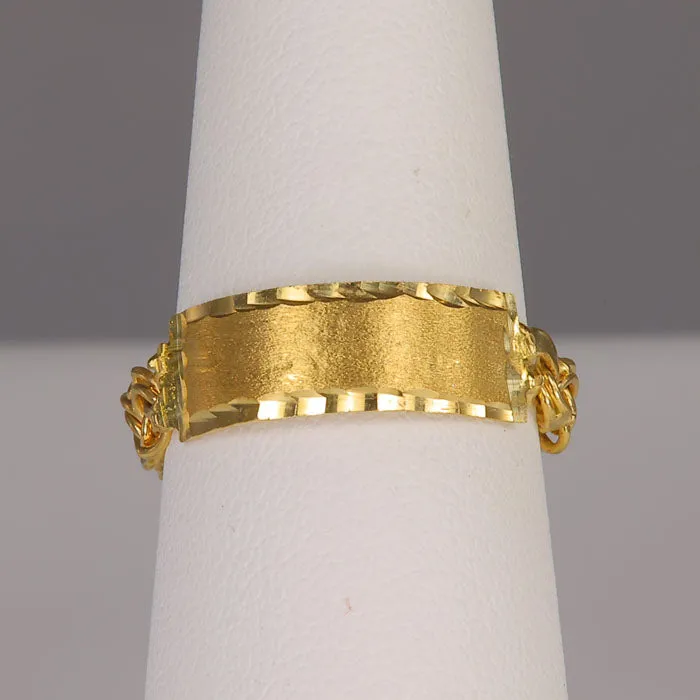 Rings Moriartys Gem Art 14K Yellow Gold Chain Band Ring