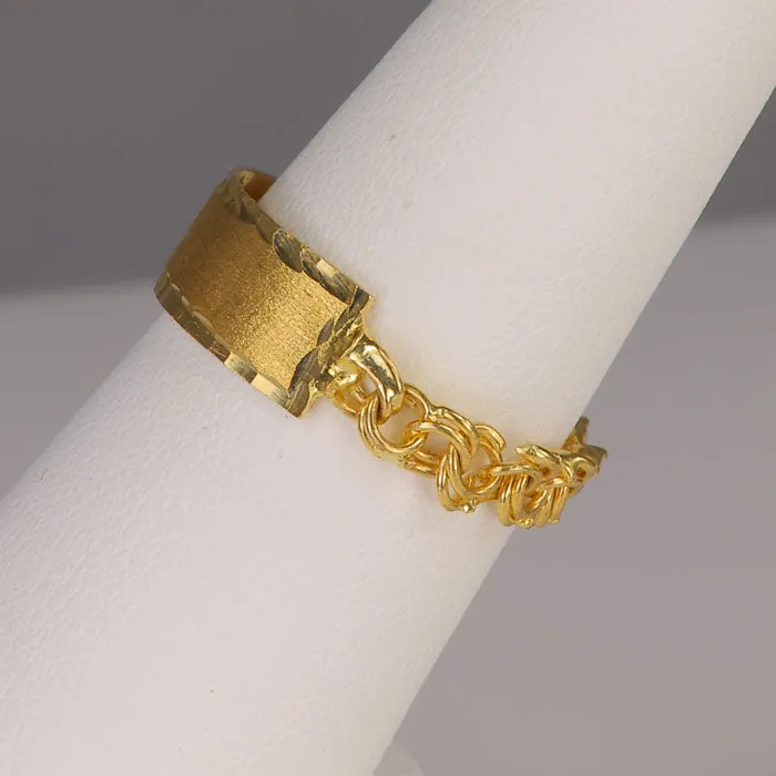 Rings Moriartys Gem Art 14K Yellow Gold Chain Band Ring