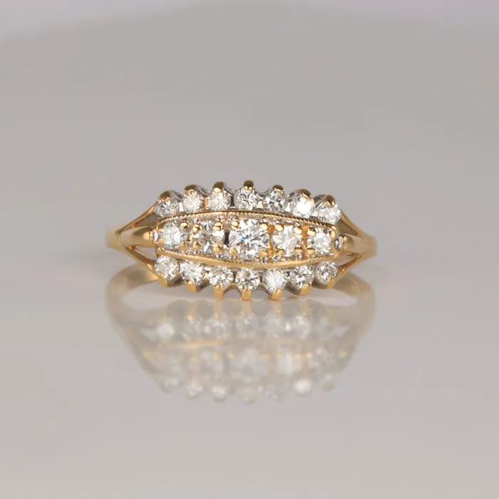 Rings Moriartys Gem Art 14K Yellow Gold Fine Diamond Ring 50 Carats