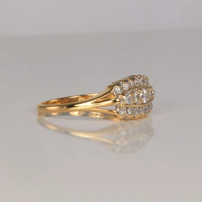 Rings Moriartys Gem Art 14K Yellow Gold Fine Diamond Ring 50 Carats