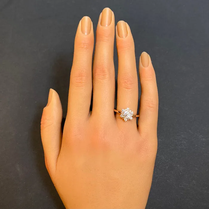 Rings Moriartys Gem Art Natural Diamond Ring in 14k Rose Gold 75ct Center Stone