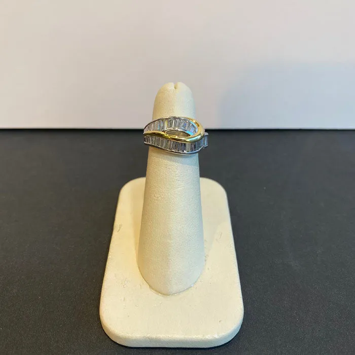 Rings Moriartys Gem Art Outstanding 18K Yellow Gold and Platinum Diamond Baguette Ring 168 Carats Rings Moriartys Gem Art Outstanding 18K Yellow Gold and Platinum Diamond Baguette Ring 168 Carats