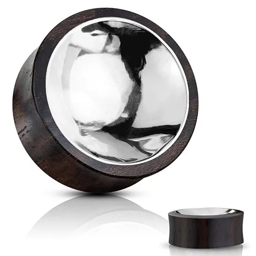 Rings Silver Tin Inlay Sono Wood Plugs Tulsa Body Jewelry