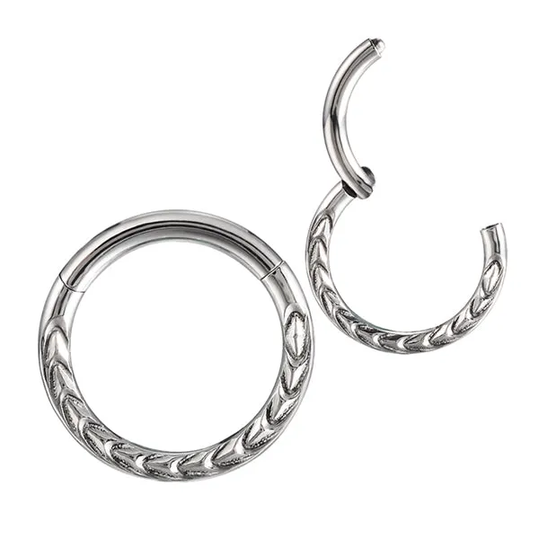 Rings Tulsa Body Jewelry Squame Titanium Hinged Ring Rings Tulsa Body Jewelry Squame Titanium Hinged Ring