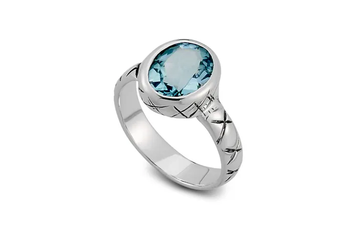 Salah Ring Blue Topaz Samuel B Rings