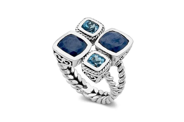 Samuel B Cabu Ring Blue Rings