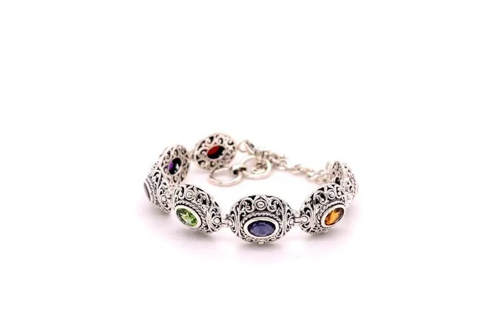 Samuel B Clarice Bracelet Multi Gemstone Bracelets