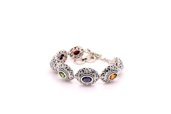 Samuel B Clarice Bracelet Multi Gemstone Bracelets