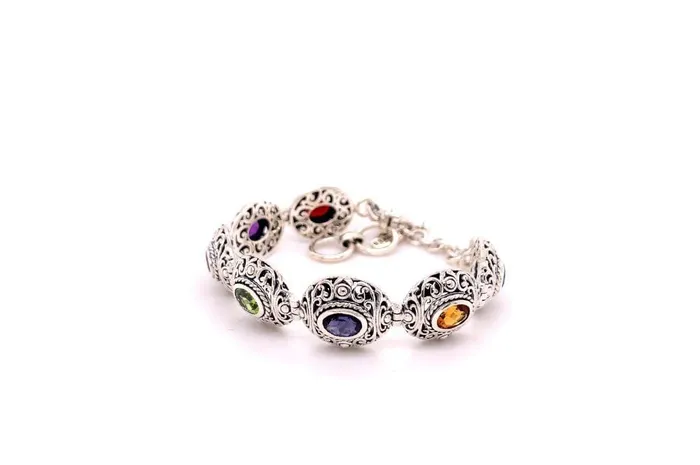 Samuel B Clarice Bracelet Multi Gemstone Bracelets
