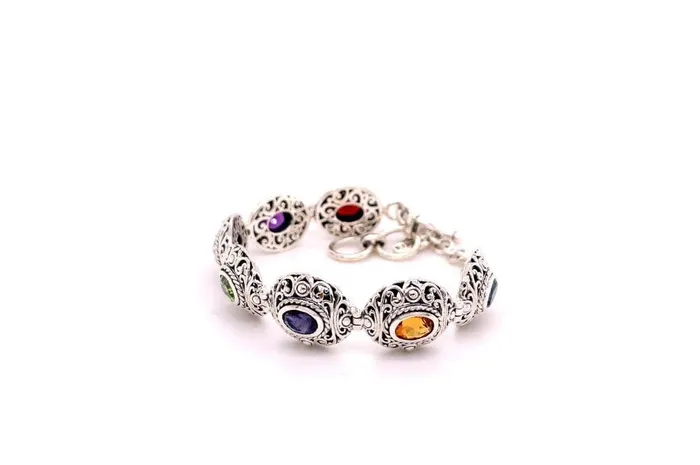 Samuel B Clarice Bracelet Multi Gemstone Bracelets