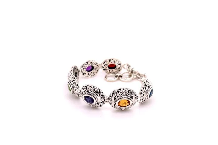 Samuel B Clarice Bracelet Multi Gemstone Bracelets