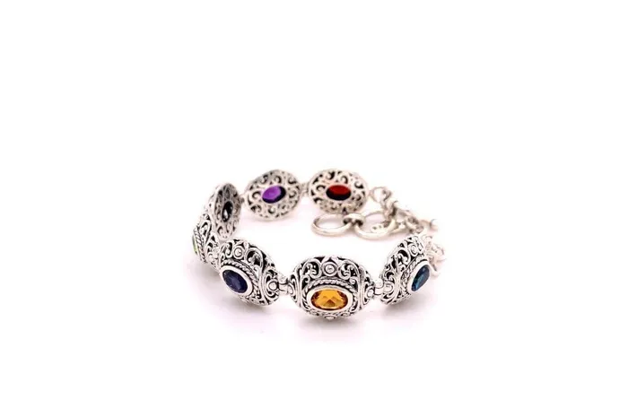 Samuel B Clarice Bracelet Multi Gemstone Bracelets