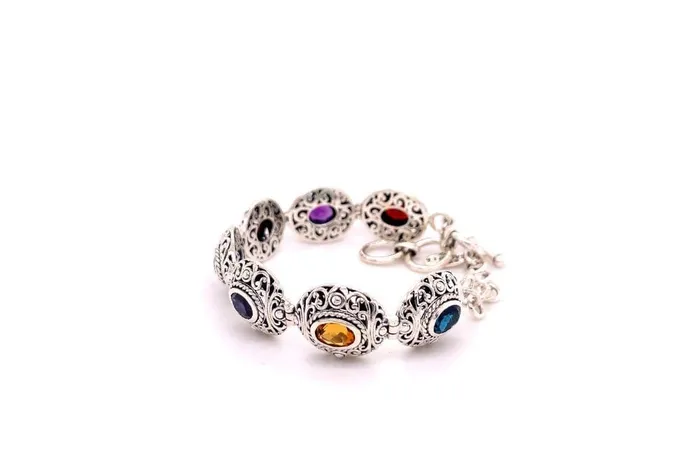 Samuel B Clarice Bracelet Multi Gemstone Bracelets
