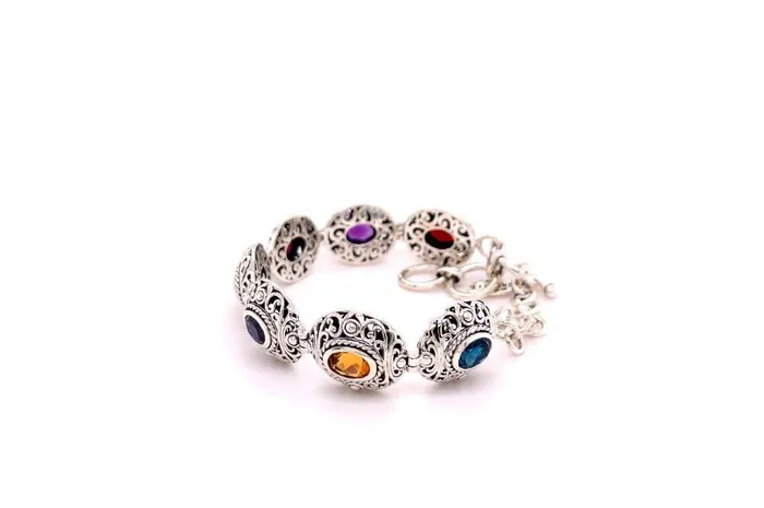 Samuel B Clarice Bracelet Multi Gemstone Bracelets