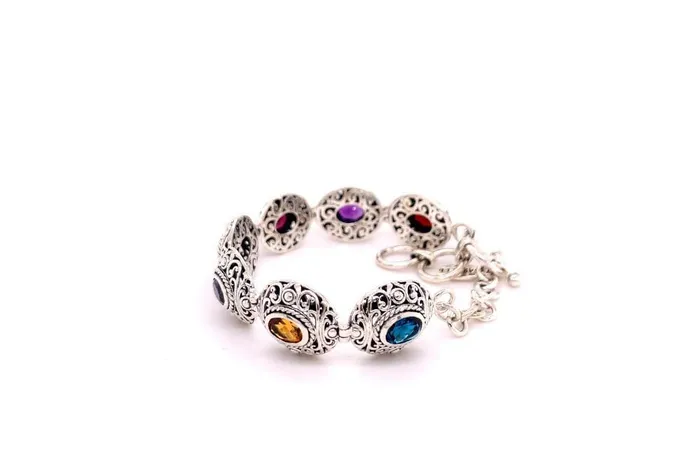 Samuel B Clarice Bracelet Multi Gemstone Bracelets