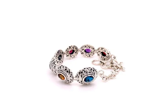 Samuel B Clarice Bracelet Multi Gemstone Bracelets