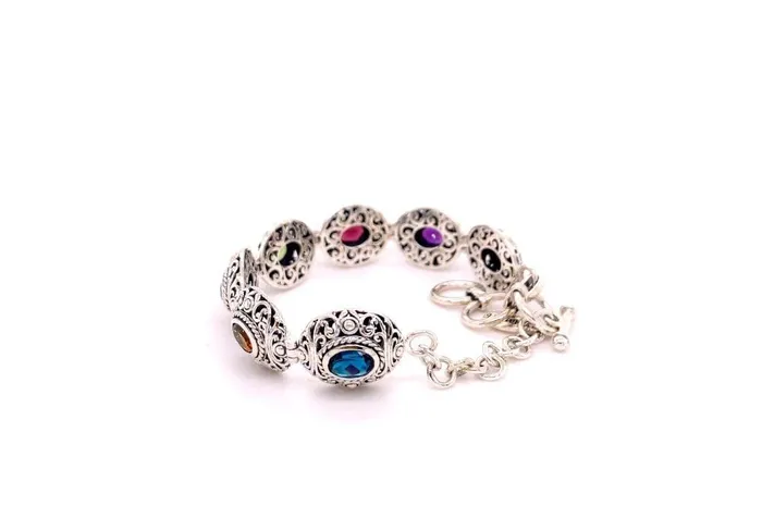 Samuel B Clarice Bracelet Multi Gemstone Bracelets