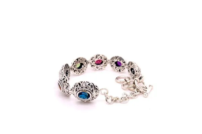 Samuel B Clarice Bracelet Multi Gemstone Bracelets