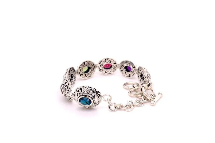 Samuel B Clarice Bracelet Multi Gemstone Bracelets