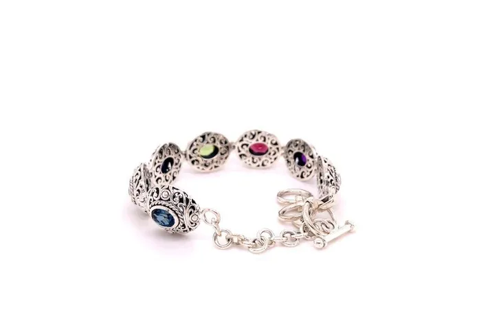 Samuel B Clarice Bracelet Multi Gemstone Bracelets