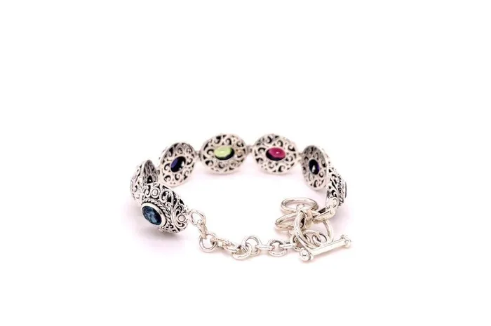 Samuel B Clarice Bracelet Multi Gemstone Bracelets