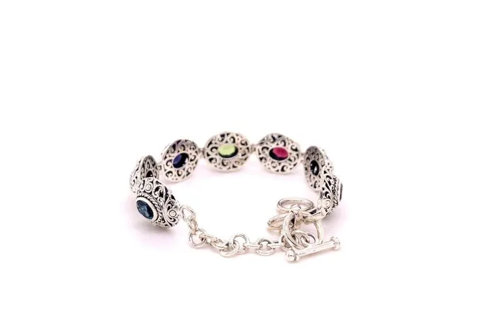 Samuel B Clarice Bracelet Multi Gemstone Bracelets