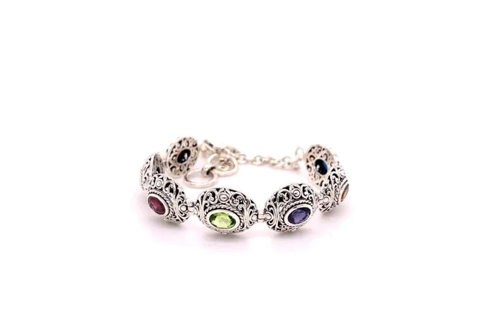 Samuel B Clarice Bracelet Multi Gemstone Bracelets