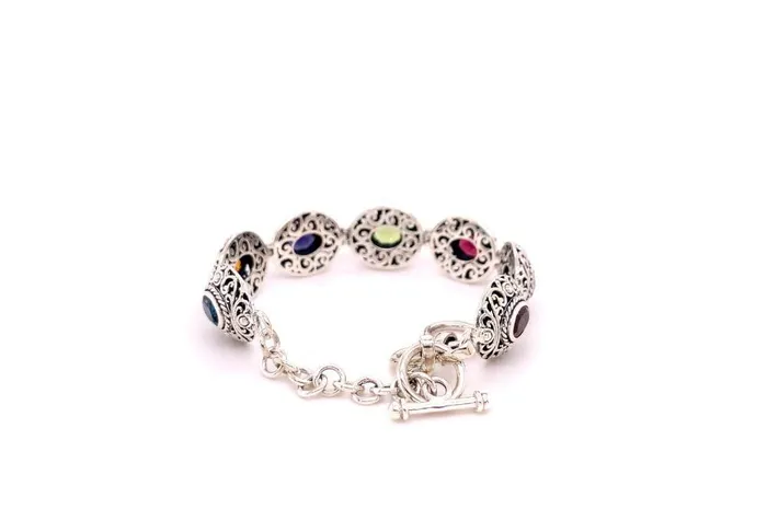 Samuel B Clarice Bracelet Multi Gemstone Bracelets