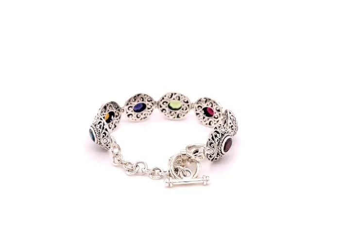 Samuel B Clarice Bracelet Multi Gemstone Bracelets
