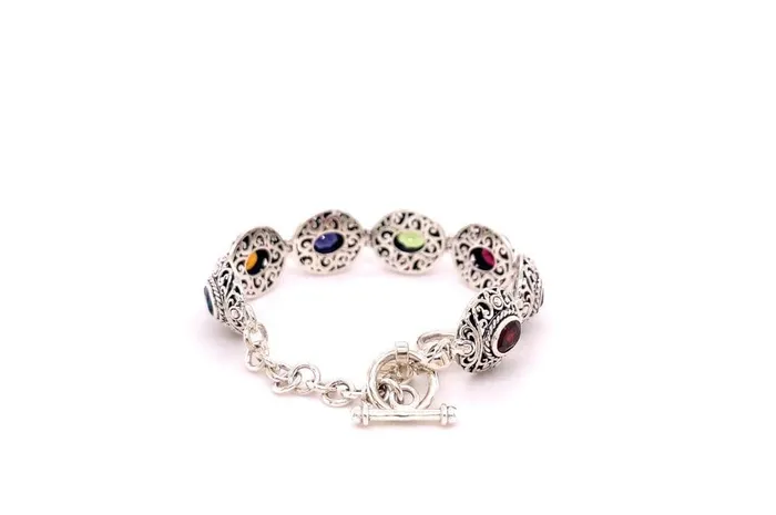 Samuel B Clarice Bracelet Multi Gemstone Bracelets