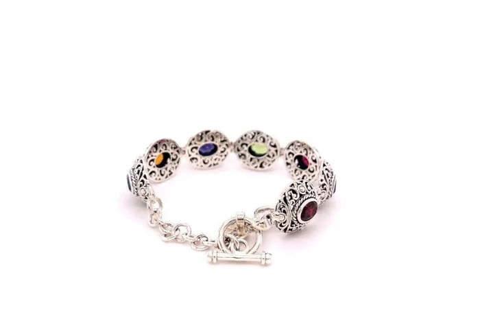 Samuel B Clarice Bracelet Multi Gemstone Bracelets