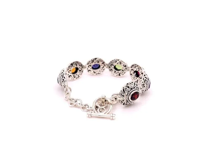 Samuel B Clarice Bracelet Multi Gemstone Bracelets