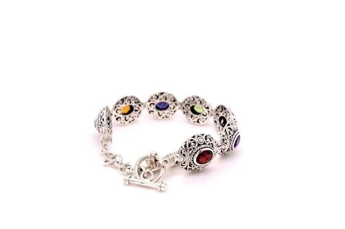 Samuel B Clarice Bracelet Multi Gemstone Bracelets